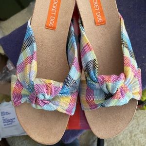 NIB Rocket Dog Pink Multi Slide 7.5